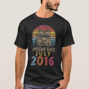Camiseta Espetacular Desde Julho De 2016, Aos 7 Anos, 7 Bir