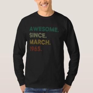 Camiseta Espetacular desde março de 1965 Vintage 60th