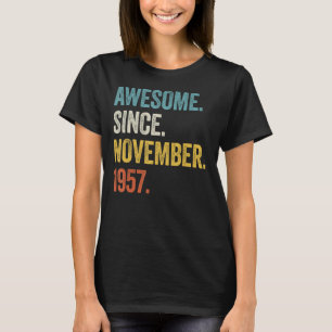 Camiseta Espetacular desde novembro de 1957 65º Nascimento