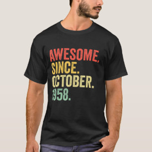 Camiseta Espetacular desde outubro de 1958 64º Nascimento