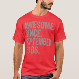 Camiseta Espetacular Desde Setembro De 2006 16 Anos 16 Bir