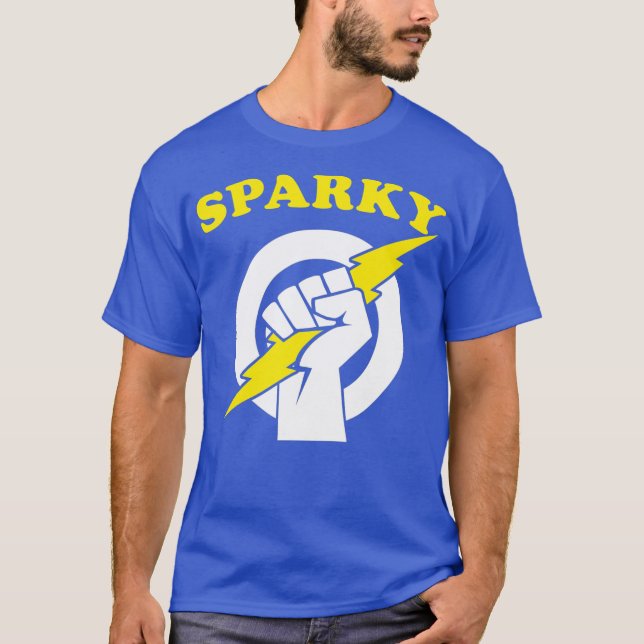 Camiseta Espetacular eletricista engraçado Sparky (Frente)