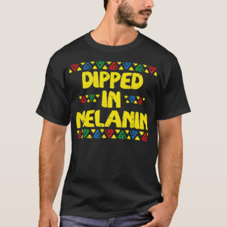 Camiseta Espetacular Em Melanin Kente African Pride Black H