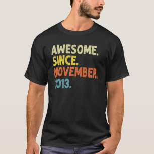 Camiseta Espetacular Engraçado De 9 Anos Desde Novembro De