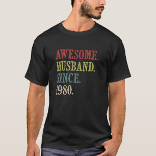 Camiseta Espetacular Marido Desde 1980 42 Aniversário de Ca