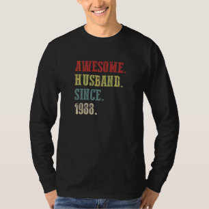 Camiseta Espetacular Marido desde 1988 34 Aniversário de Ca