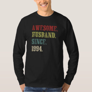 Camiseta Espetacular Marido Desde 1994 28 Aniversário de Ca