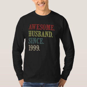 Camiseta Espetacular Marido Desde 1999 23 Aniversário de Ca
