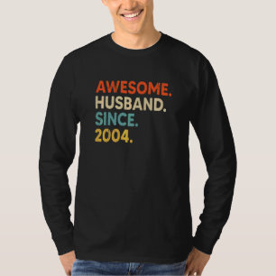 Camiseta Espetacular Marido Desde 2004 18 Aniversário de Ca