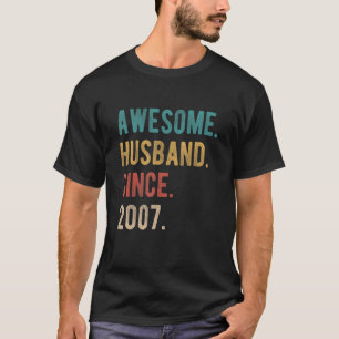 Camiseta Espetacular Marido Desde 2007 15 Wedding Aniversa