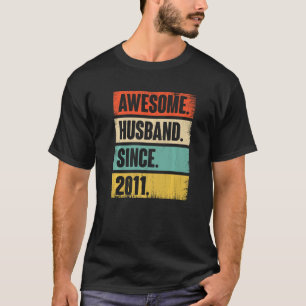 Camiseta Espetacular Marido Desde 2011 11 Aniversário de Ca