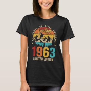 Camiseta Espetacular Vintage de 60 anos desde 1963