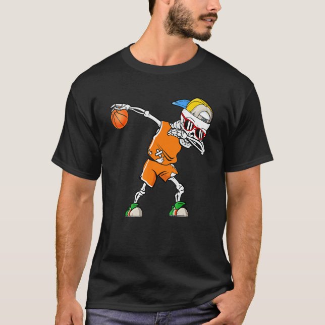 Camiseta Espetáculo de Basquete Esporte Meninos Halloween (Frente)