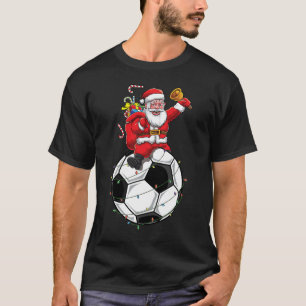 Camiseta Espetáculo de Natal Engraçado do Jogador de Futebo