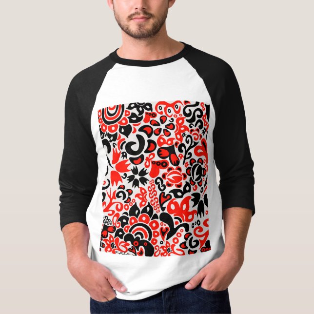 Camiseta Espetáculo floral de arte popular ucraniana (Frente)