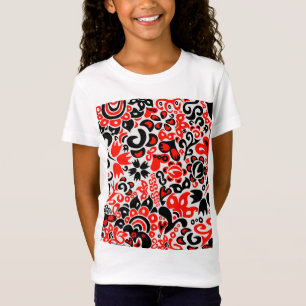 Camiseta Espetáculo floral de arte popular ucraniana