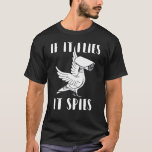 Camiseta Espiava Teoria da Conspiração Pássaros Não Sã