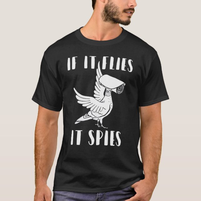 Camiseta Espiava Teoria da Conspiração Pássaros Não São Rea (Frente)