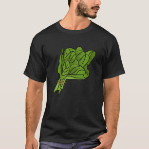 Camiseta Espinafre Preguiçoso Figurino de Halloween Vegetal
