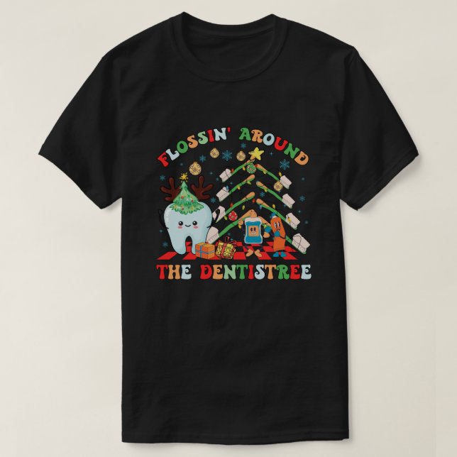 Camiseta espinha ao redor do dentista (Frente do Design)