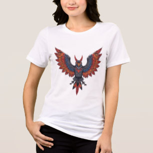 Camiseta espinha-coruja-fênix
