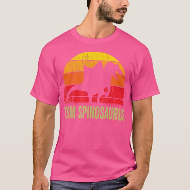 Camiseta Espinossauro - Dinossauro Vintage Retro Paleontólo (Frente)