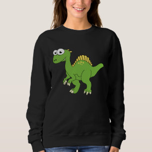 Camiseta Espinossoauro Dinossauro Verde Fofo e Divertido