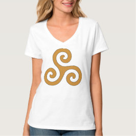 Camiseta Espirais do ouro Brown Triskelion