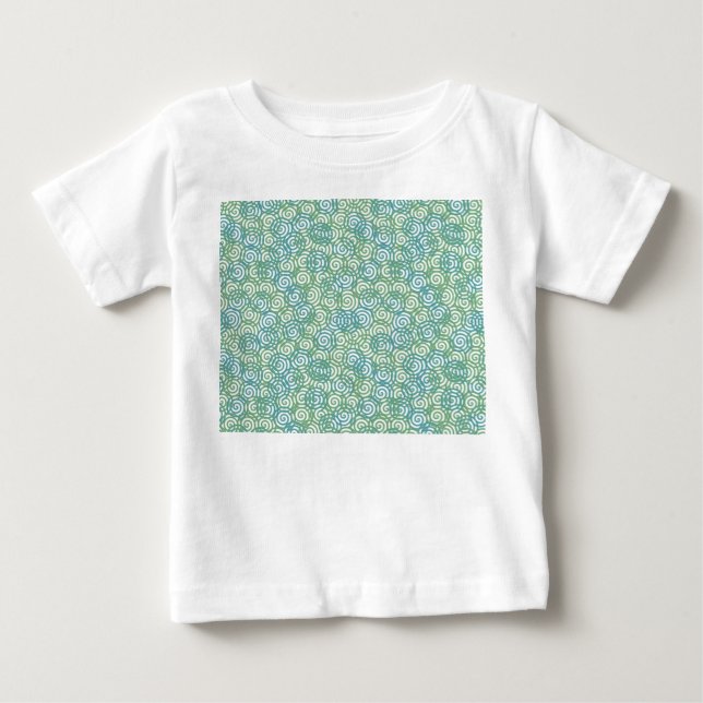 Camiseta Espirais Verdes Azuis (Frente)