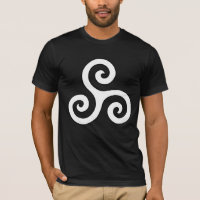 Espiral Celta Triskelion em Branco