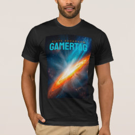Camiseta Espiral Galáxia Espaço Ciano Laranja Glowing Épico