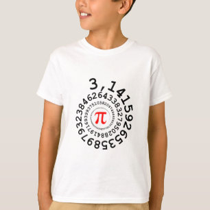 Camiseta Espiral original dos dígitos Pi número 3,14...