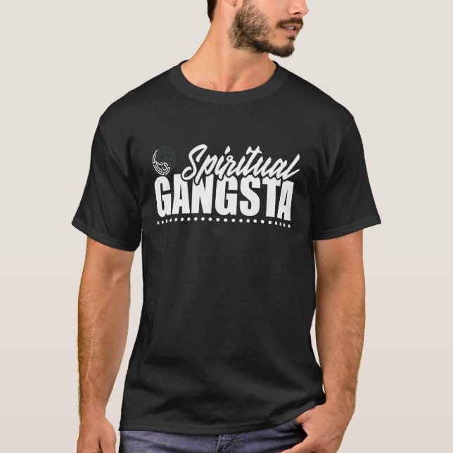 Camiseta Espírita espiritual Gangsta Funny Yoga (Frente)