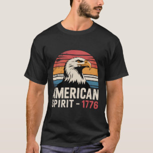Camiseta Espírito Americano 1776 Patriótico 4 de Julho