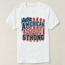 Camiseta Espírito Americano Forte 4 de Julho Patriótico