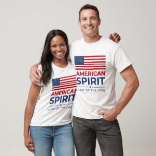 Camiseta Espírito Americano – Terra Livre Patriótico EUA