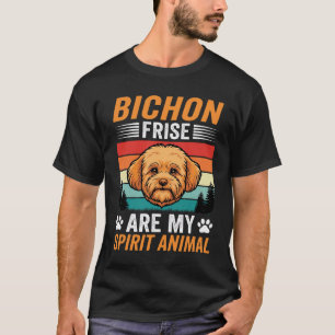 Camiseta Espírito Animal Bichon Frise Cão Retro