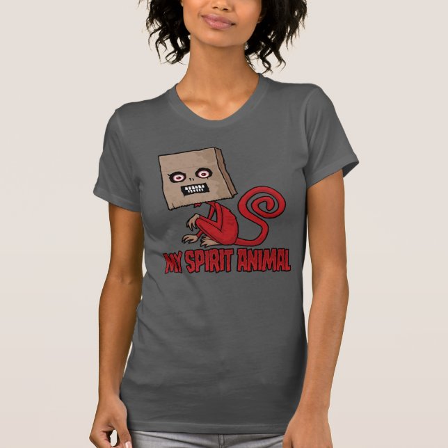 Camiseta Espírito Animal do Macaco Máscara Maniático (Frente)