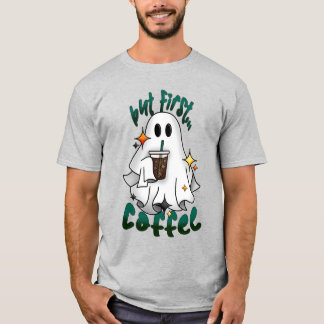 Camiseta Espírito Café - Mas Primeiro... Café - Cinza Heath