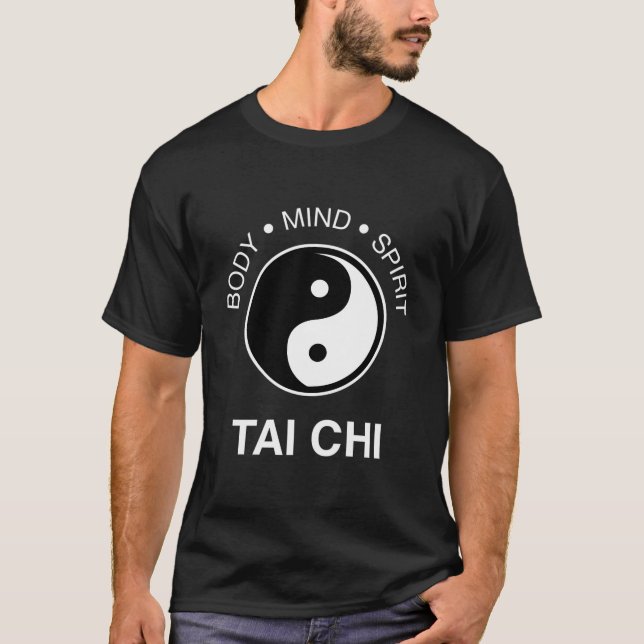 Camiseta Espírito Corporal Yin Yang Símbolo Tai Chi (Frente)