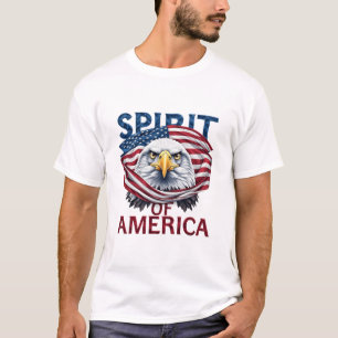 Camiseta Espírito da América Bandeira Americana Patriótica