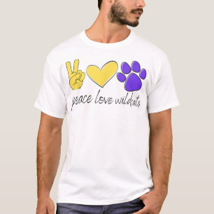 Camiseta Espírito da Equipe da Peace Love Wildcats