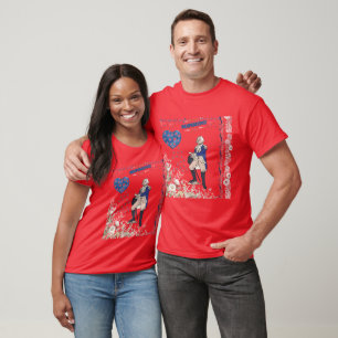 Camiseta Espírito da Independência Brilho vermelho vívido
