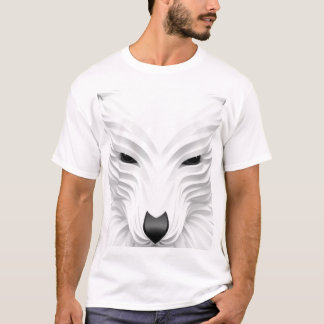 Camiseta Espírito da Neve - Impressão de Arte do Lobo Branc