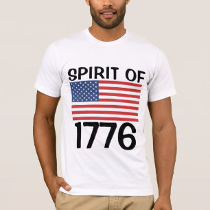 CAMISETA ESPÍRITO DE 1776 CAMISAS-T PATRIÓTICAS