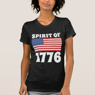 CAMISETA ESPÍRITO DE 1776 CAMISAS-T PATRIÓTICAS