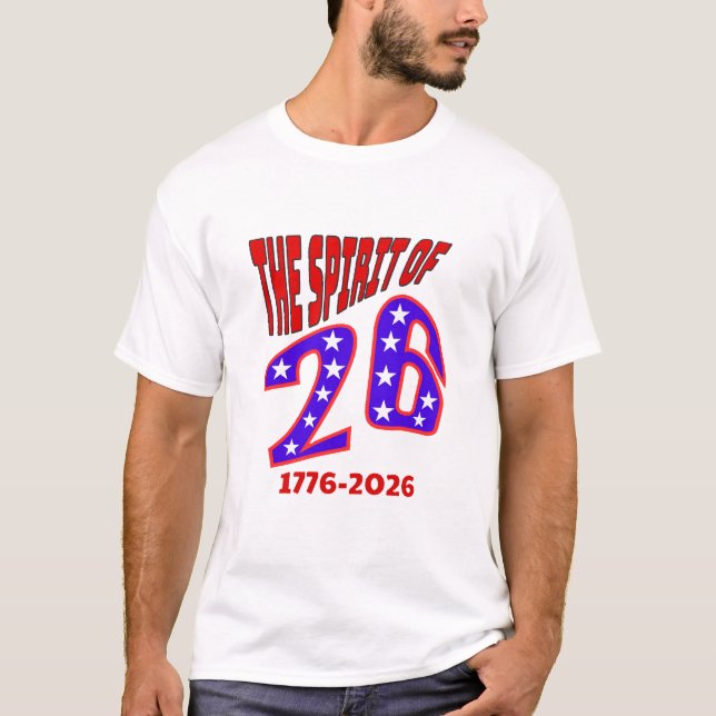 CAMISETA ESPÍRITO DE 26: 1776-2026 (Frente)
