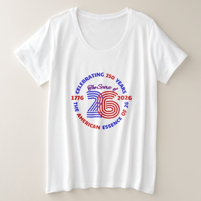 CAMISETA ESPÍRITO DE 26 - COMEMORANDO 250 ANOS (Frente do Design)