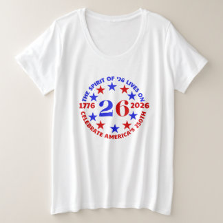 CAMISETA ESPÍRITO DE "26 VIDAS EM: CELEBRAR A 250ª AMÉRICA