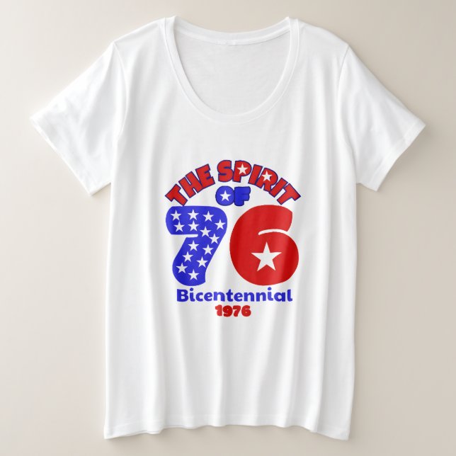 CAMISETA ESPÍRITO DE 76: BICENTENNIAL 1976 (Frente do Design)